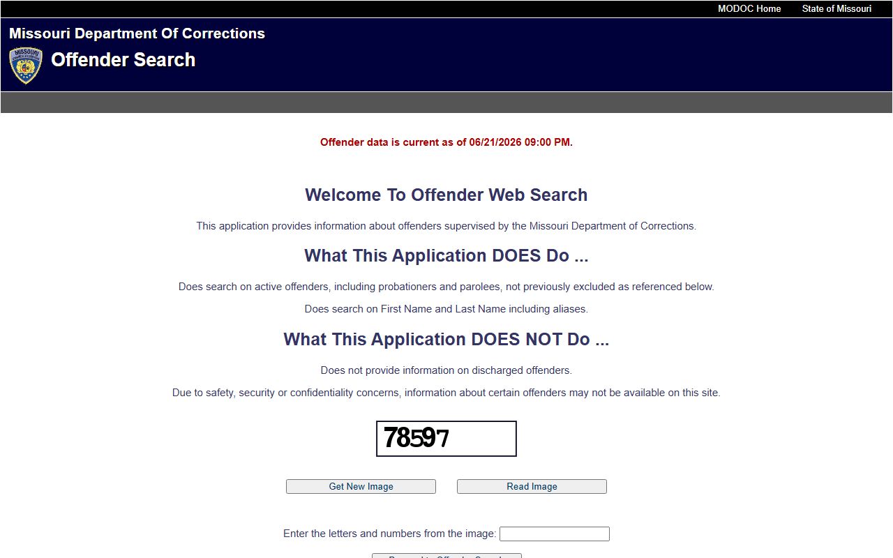 Gentry County arrest records Missouri DOC offender search source