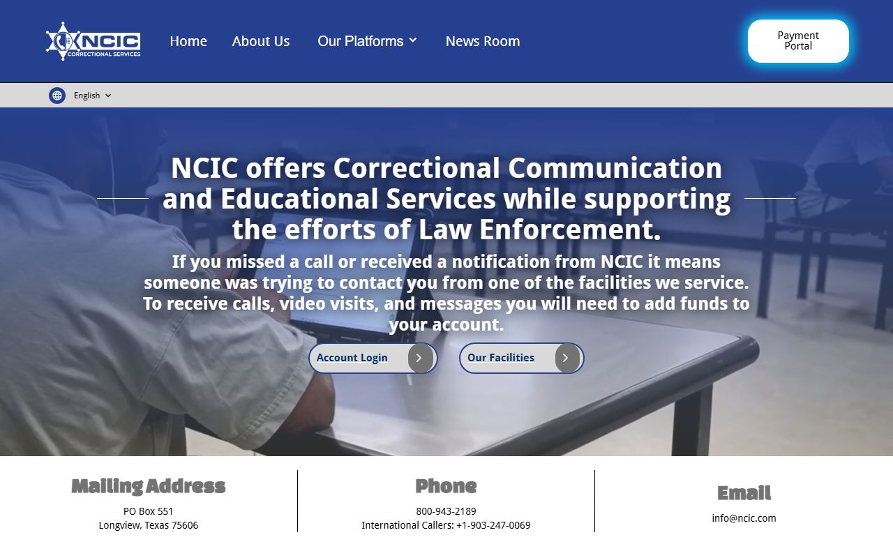 Gentry County inmate records NCIC video visitation scheduling